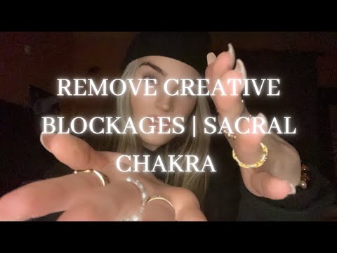 Reiki ASMR | Remove creative blockages | Sacral Chakra healing | Soft Spoken,Crystal,Hand Movements