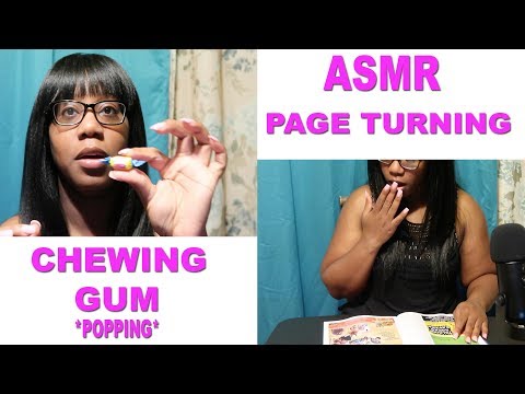 ASMR | PAGE TURNING | GUM CHEWING | LOUD POPPING #10