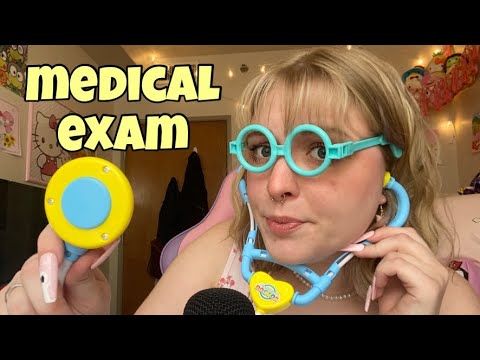 ASMR chaotic medical exam with toy medical props (fast and aggressive personal attention) 🏥✂️🥼