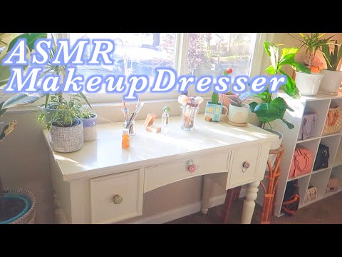 ASMR Relaxing Makeup Vanity Tour / Dresser / Rummaging / Rambling