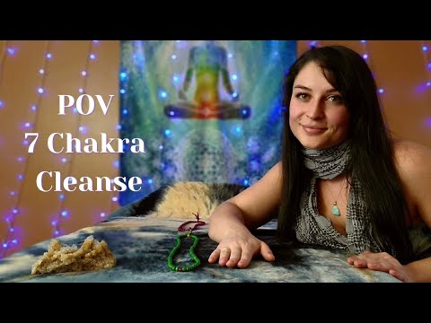 ASMR Reiki POV 7 Chakra Full Body Healing Cleanse Sleep Tingles Layered Sounds with End Meditation