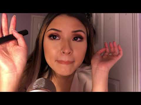 ASMR | Doing your holiday makeup application (random/aggressive triggers)