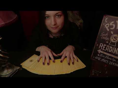 ASMR Soft Spoken Fortune Teller Roleplay ⭐ Tarot Cards ⭐ Card Sounds Tapping ⭐ Fabric Sounds