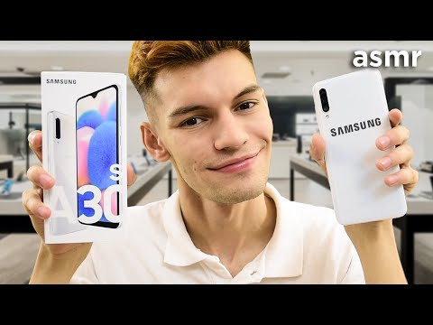 ASMR Español - Soy vendedor de Samsung (A30s) | Unboxing + Tapping - ASMR Mol
