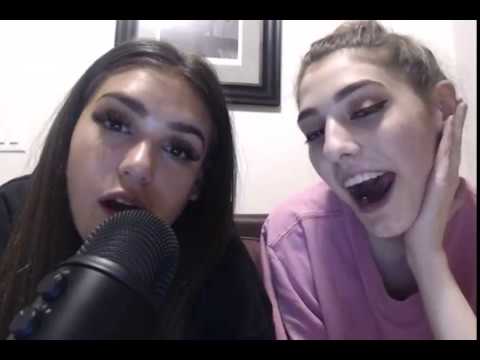 Two Girls, One Mic ASMR - Ear Eating - Gum Chewing - Visual Triggers & more (Lola falls asleep)