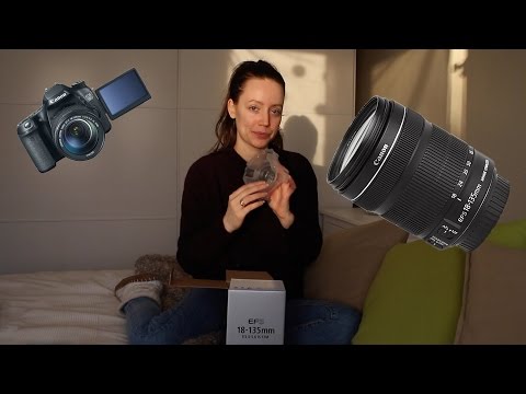 ASMR Whisper Unboxing Canon EF-S 18-135mm STM lense & Wooden Cutlery | First Impression | Tapping