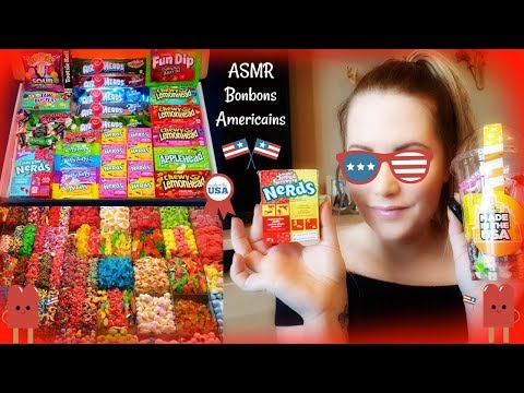 ASMR Français 🍬 Dégustation de bonbon Américains 🍭 Bruits de bouche 😋