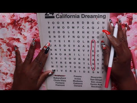 WORD SEARCH | California Dreaming, Out For Dinner ASMR Chewing Gum