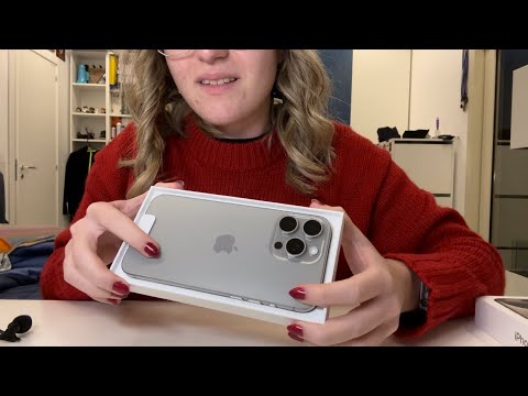 UNBOXING IPHONE 15 PRO MAX 📲 tapping + triggers (asmr ita)