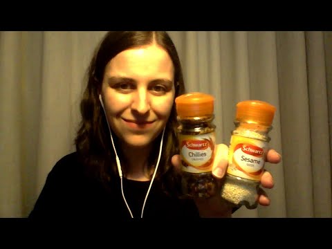 ASMR Spice Bottle Shaking & Rattling (with some Glass Chirping)
