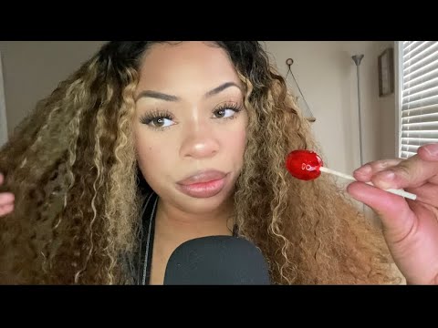 ASMR Lollipop Eating Sounds Pt. 2 ( Mouth sounds, and hand movements)