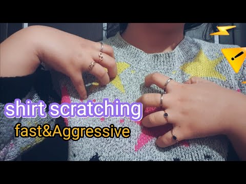 ASMR|SUPER fast and aggressive SHIRT scratching⚠️⚡