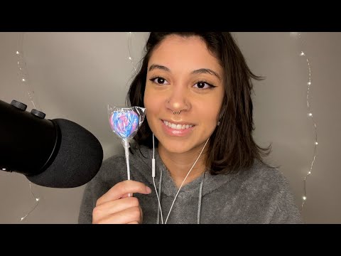 ASMR Heart Shaped Lollipop Eating (Tons of Mouth Sounds)