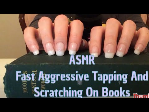 ASMR Fast Aggressive Tapping And Scratching On Books(No Talking After Intro)