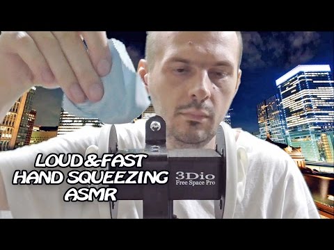 5 Minute ASMR Loud&Fast Hand SQUEEZING Session Binaural