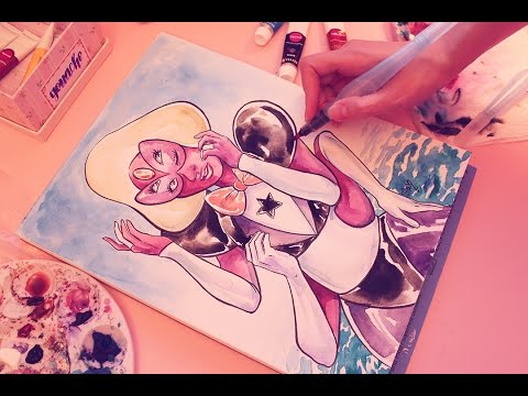 Painting Sardonyx with Watercolours (ASMR soft spoken/whispering/painting sounds)