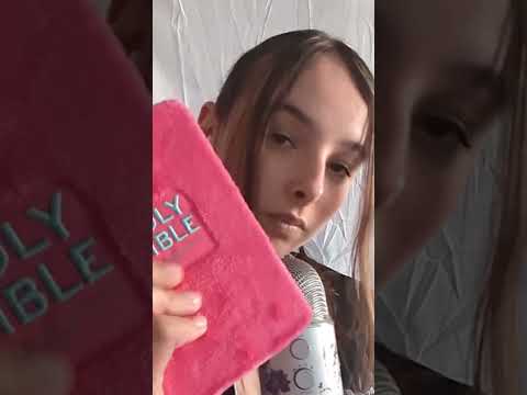 tapping and scratching on my bible #asmrvideo #tappingandscratching #asmrtist #asmrcommunity #asmr