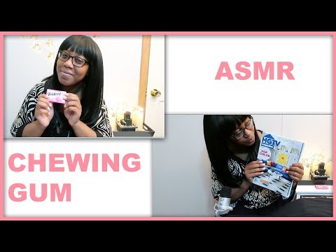 ASMR- Gum Chewing-Page Turning w/Whispering & Intense Breathing Sounds