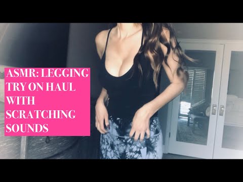 ASMR LEGGING TRY ON HAUL WITH SCRATCHING SOUNDS