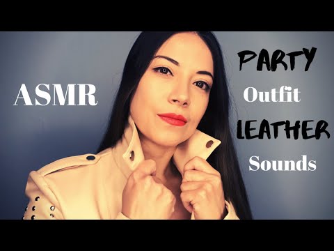 ASMR | Choose My Leather Party Outfit ( Leather Jacket Gloves Dress Sounds)