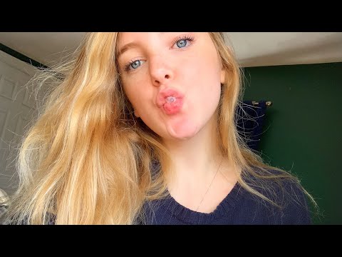 ASMR GUM CHEWING/MINI BUBBLE BLOWING AND TINGLY WHISPERS