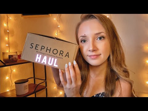 ASMR Tingly Sephora HAUL & Unboxing! Lots of Tapping, Scratching, Whispering, Hand Movements & More