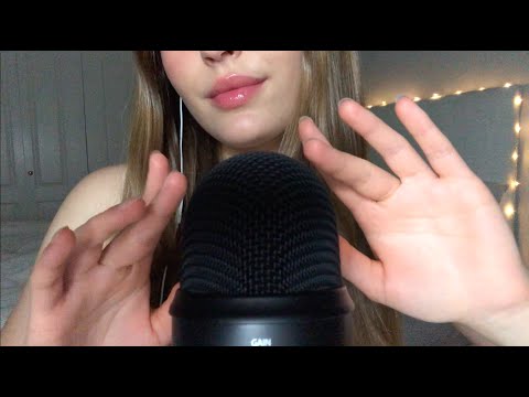 ASMR rambles, hand sounds & finger fluttering, tapping, tongue clicking, hand movements, & more