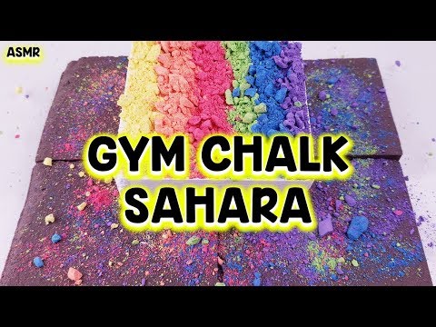 ASMR Colorful Gym Chalk and Sahara Floral Foam - Satisfying Floral Foam ASMR