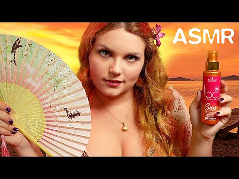 ASMR | Himmlische Öl Massage am Strand (Personal Attention / Meeresrauschen)