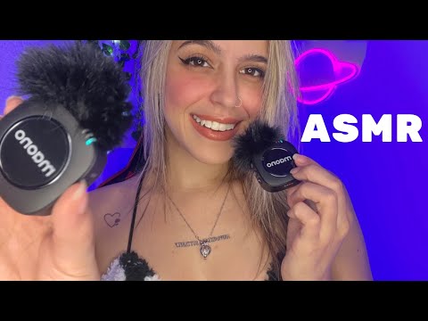 ASMR TESTANDO O NOVO MICROFONE  DO CANAL  ( maono) + SORTEIO 😍