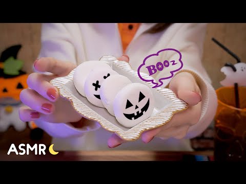 [囁き声-ASMR] マシュマロの咀嚼音🎃👻 Marshmallows Eating Sounds