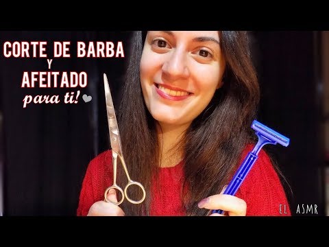♡ASMR español♡  CORTE DE BARBA Y AFEITADO para Ti! Roleplay