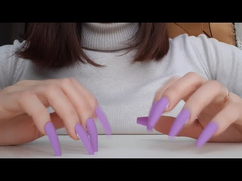 ASMR Fast Aggressive Tapping and Scratching Long Nails 1 Hour