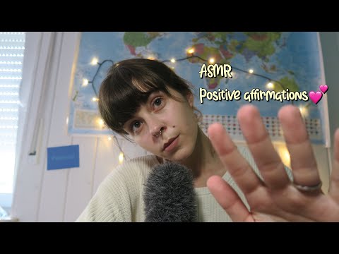ASMR positive affirmations and soothing hand movements ( kind of quiet, improved is uploaded!)