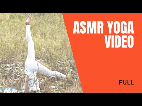 ASMR Yoga workout girl video with nature sounds