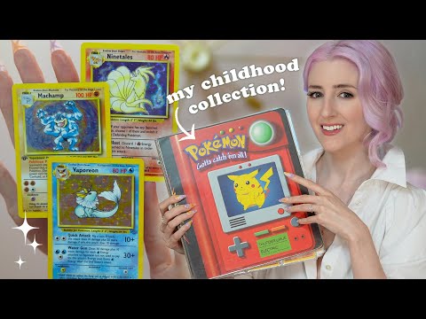 ASMR Revealing my Oldest Cards (whispering, crinkly shirt, tapping)