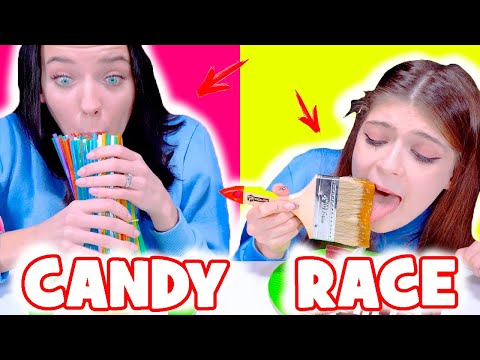 ASMR Funny Candy Race Eating Sounds Mukbang