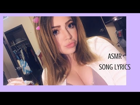 ASMR whispering song lyrics in your ears! x