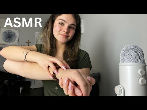 ASMR Real Person arm scratching and tracing on my boyfriend