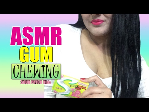 ASMR Gum Chewing - Sour Patch Kids!