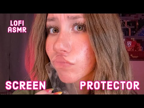 ASMR with a screen protector!! (throwback) tapping