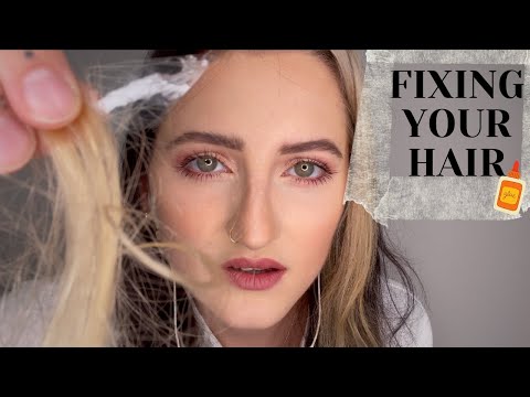 ASMR: TAPING AND GLUING YOUR OWN HAIR TO REPAIR YOUR BAD HAIRCUT | Toxic Barber, Forced, Extensions
