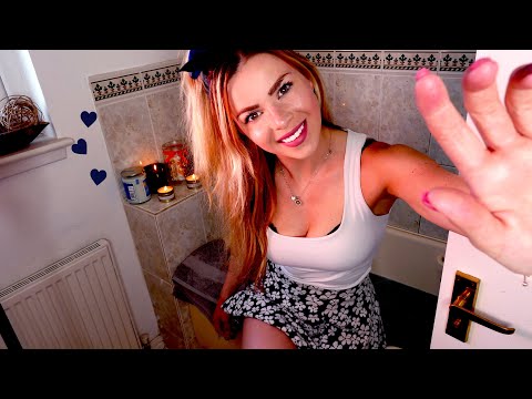 ASMR GIRL NEXT DOOR BATH TIME 💙🛁 (Personal Attention, 4K, Relaxing Sounds)