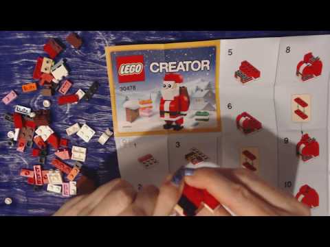 ASMR Whisper ~ Assembling Lego Santa / Plastic Crinkle