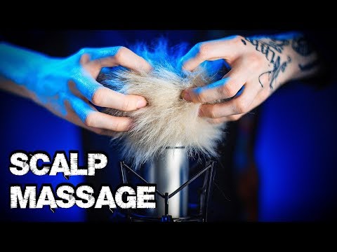 💆 ASMR - TINGLY SCALP MASSAGE 💆 fluffy mic cover, layered sounds, no talking