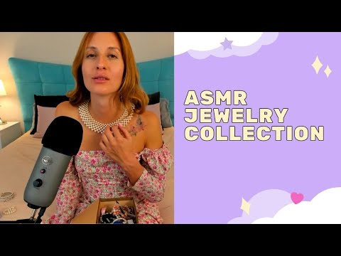 ASMR Jewelry Collection (Chains, watch, earrings, pearls, bracelets) Tapping, Scratching, Talking.