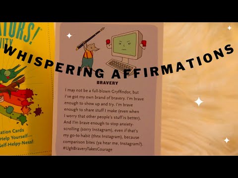 ASMR | Whispering Positive Affirmations from the Knock Knock Affirmators Creativity Card Deck