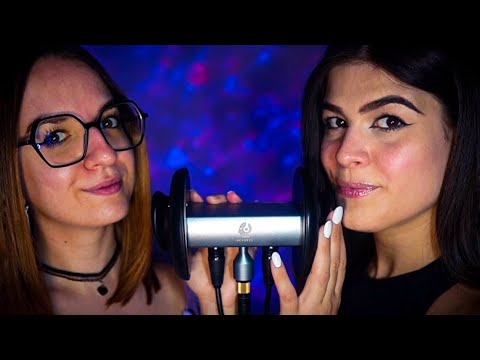 Double ASMR for Double Relax | Mouth Sounds, Scratching, Tapping, Brushing, Inaudible NO TALKING