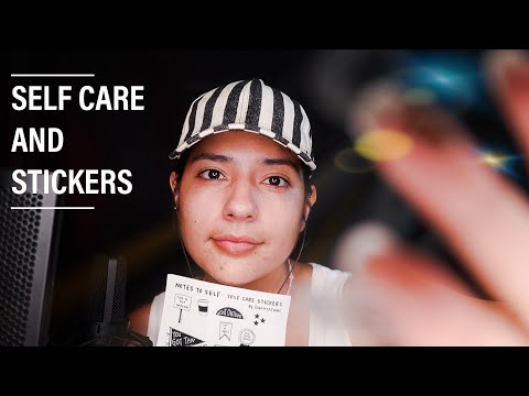 ASMR FOR SELF CARE - STICKING STICKERS ON YOUR FACE | POSITIVE AFFIRMATIONS
