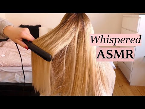 ASMR *WHISPERED* Perfect Hair Straightening For Sleep & Tingles (Hair Play, Spraying, Brushing)